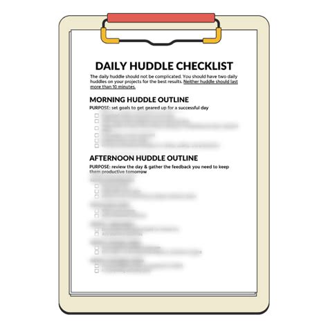 Daily Huddle Checklist For Construction Sites Team Engine