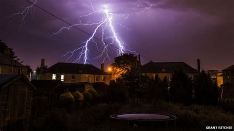 Dramatic Lightning Storm Across Scotland Bbc News