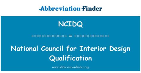 Ncidq Definición Consejo Nacional Para La Calificación De Diseño De