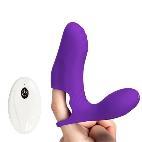 remote control 10 speed rechargeable silicone finger vibrator snatcher