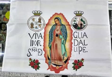 Bandera Estandarte Virgen De Guadalupe 94x76 Cms Guadalupana En Venta