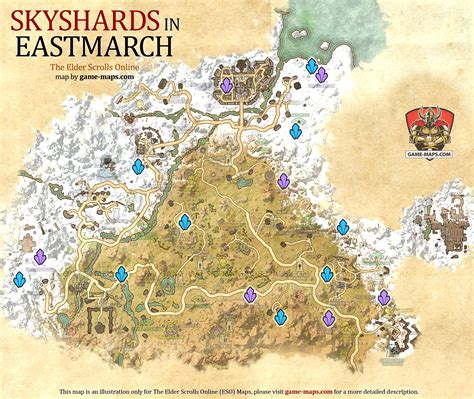 Eastmarch Skyshards Location Map Eso Game Maps