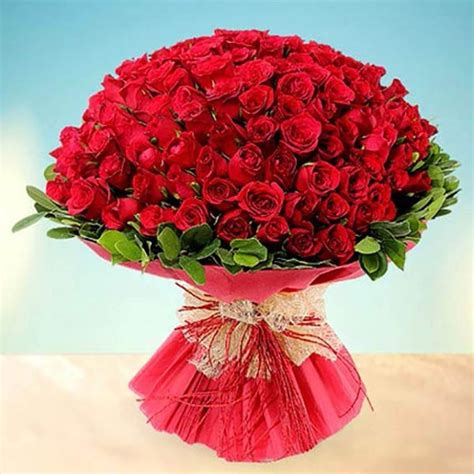 valentine s day special fresh flower bouquet of 143 red roses in paper wrapping the floralmart