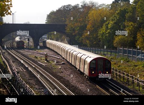 A Central Line Train Formed Of London Underground 1992 Stock Heads