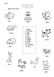 english teaching worksheets pets