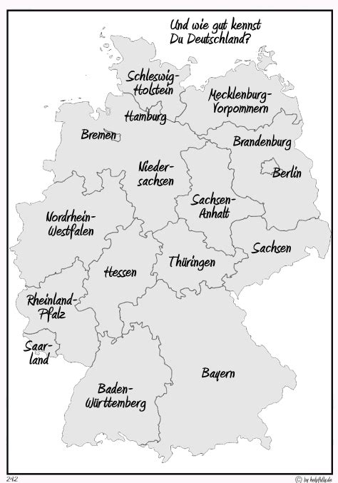 Einwohnerzahl ausländeranteil die wichtigsten städte, flüsse, schuldenstand uvm. Lernblätter - Karte "Deutschland" Bundesländer
