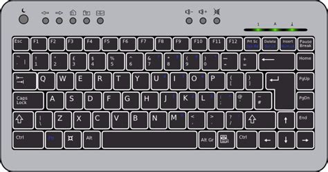 Compact Computer Keyboard Clip Art at Clker.com - vector clip art