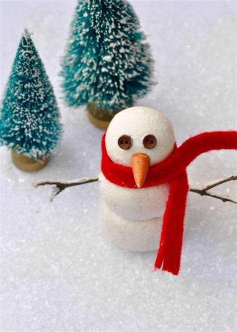 Diy Snowman Decoration Craft Made From Clay Such A Cute And Easy
