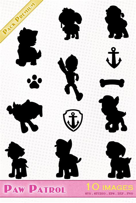 Paw Patrol Svg Dxf Eps Silhouette Studio Png Etsy