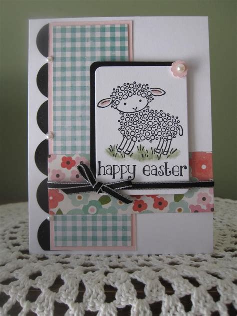 Handmade Greeting Card Lovely Lamb Happy Easter Etsy Greeting
