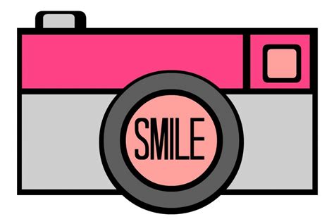 Smile For The Camera Clipart Pink
