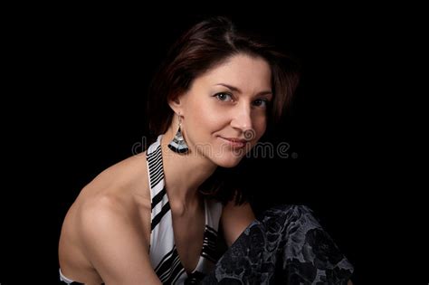 Dark Haired Model Stock Photo Image Of Mouth Female