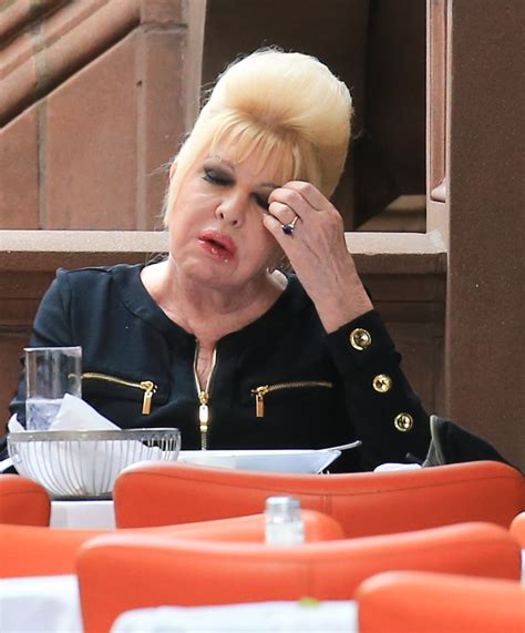 Ivana Trump 71 Struggles With Plate Of Spaghetti While Out With Her