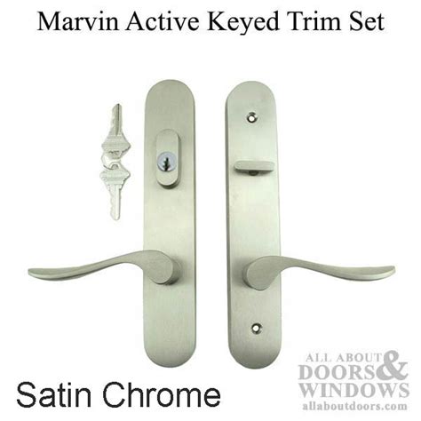 Marvin Active Keyed Multi Point Lock Trim For Hinged Door Satin Chrome