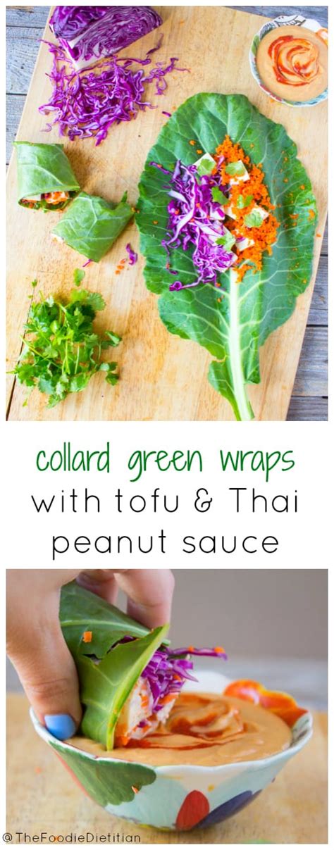 Kara Lydon Collard Green Wraps With Tofu And Thai Peanut