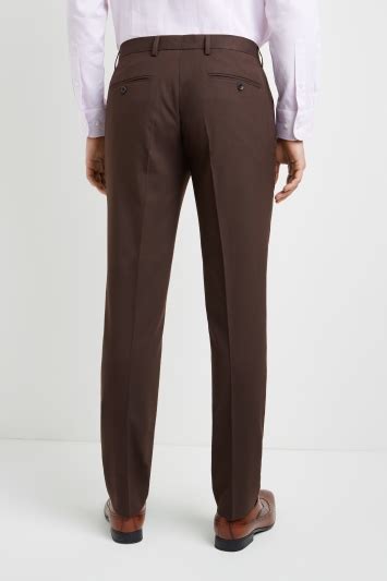 Moss 1851 Tailored Fit Chocolate Brown Trousers