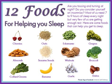 12 Foods For Helping You Sleep Face Book Page Authentic Self