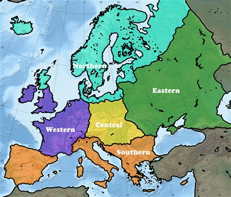 Regions of Europe based on history : europe