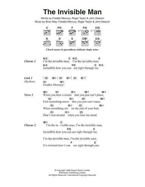 The Invisible Man By Queen Guitar Chords Lyrics Guitar Instructor