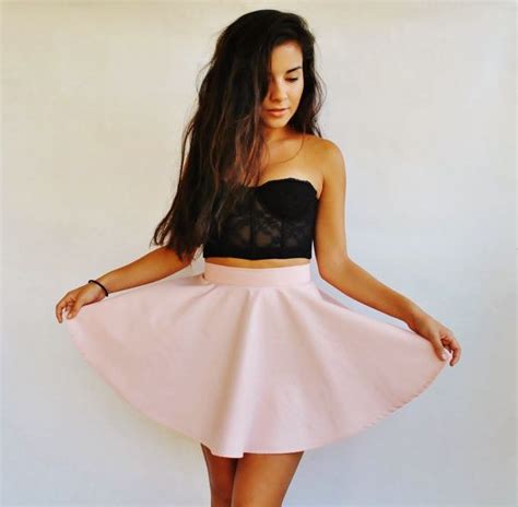 Blossom Pink Skater Skirt By Vintagedivinitiess On Etsy Pink Skater Skirt Fashion