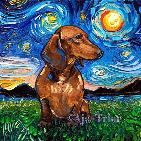 Starry Night Dogs Series Places Pups Inside Of Van Goghs