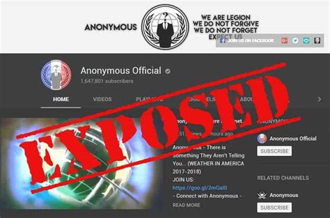 The Youtube Channel Anonymous Official Exposed