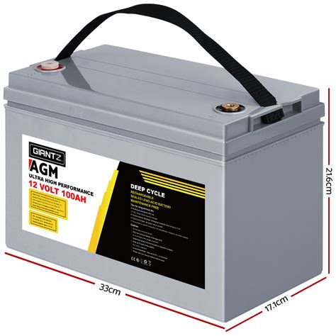 Spd (deep cycle) series is specially designed for frequent cyclic discharge. Giantz 100Ah Deep Cycle Battery 12V AGM Marine Sealed ...