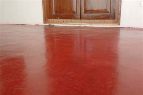 Due to their pure hue, consistent properties, and tinting ideally suited for use in paints & coatings, rubber, paper, polishing rouge, ceramic, linoleum, wall paper, plastic asphalt, cement colours, mosaic tiles. Red oxide flooring - Auroshivas good earth institute