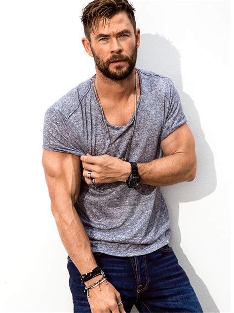 I have a controversial opinion on the hemsworth brothers, you guys. Chris Hemsworth Mens Health 2019 jeans .png | Chris ...