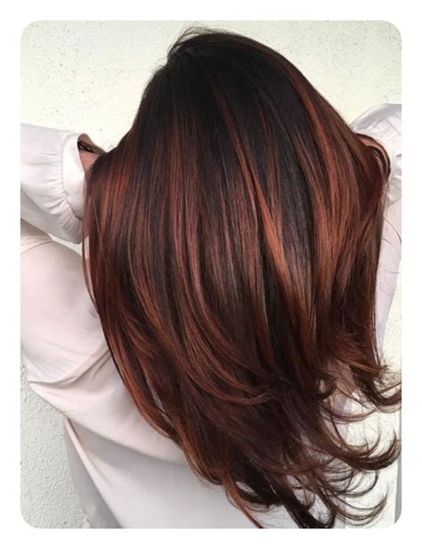 After sun they were turning colors i hi my hair is dark brown and it's been almost a year since i highlighted my hair to silvery white , now i i have gotten so many compliments. 72 Stunning Red Hair Color Ideas With Highlights