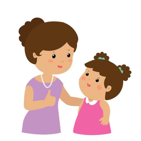 Parent Encouraging Child Illustrations Royalty Free