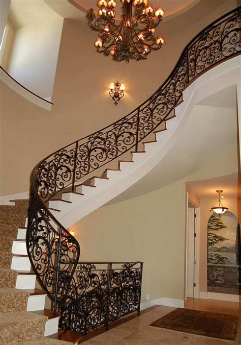 Residential Interior Steel Stairs Railing Designs China Wrought Iron