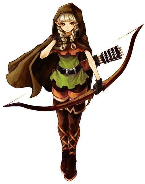 Dragons Crown Elf Archer Elfa Personagens Femininos Menina Anime