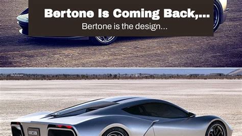 Bertone Is Coming Back Teases New Supercar With Mid Engine Shape Youtube