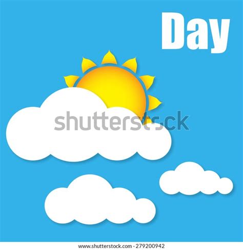 Illustration Day Sun Clouds Vector Stock Vector Royalty Free 279200942
