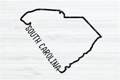 South Carolina Outline Svg South Carolina Svg South Carolina Etsy
