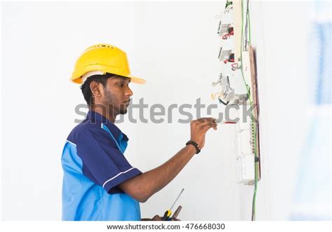 Indian Male Electrician Stock Photo Edit Now 476668030