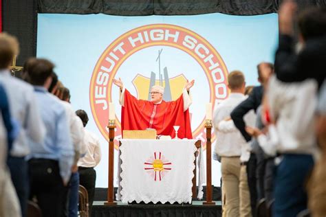 Jesuit Readies For The Annual Mass Of The Holy Spirit Jesuit High School
