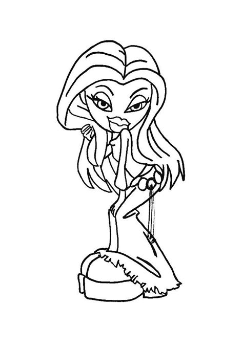 Download Free Printable Bratz Coloring Pages For Kids in 2020 (With images) | Toddler coloring book, Cat ...
