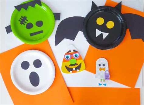 Easy Halloween Paper Plate Crafts And Craft Kits The Chirping Moms