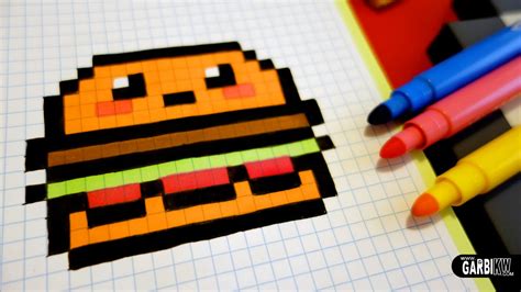Handmade Pixel Art How To Draw Kawaii Hamburger Pixelart Kawaii