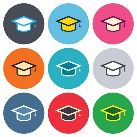 Multiple Colored Graduation Hats And Diplomas — Stock Vector © Lucian3d