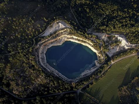 Aerial View Of Cartelle Quarry Ourense Spain Stock Image F040