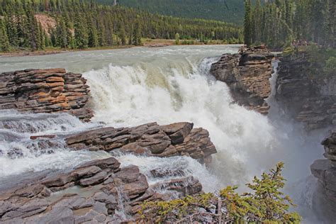 Athabasca Falls In Jasper National Park Alberta Canada