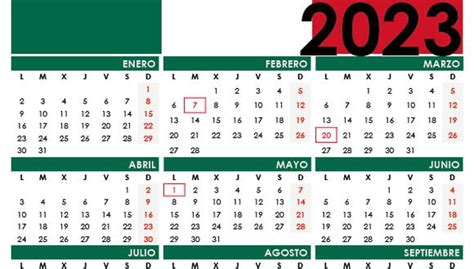 Calendario 2023 De México Feriados Que Pagan Extra Y Mira Los Días