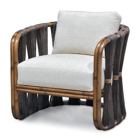 Woven rattan armchair zia on maisons du monde. Rattan Armchair with Natural Woven Black Rope and Twill ...
