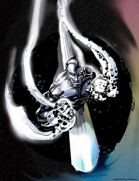 Silver Surfer Sketch Colored By Demontekken On Deviantart