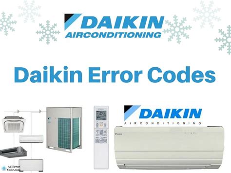 Daikin AC Error Codes Troubleshooting Guide