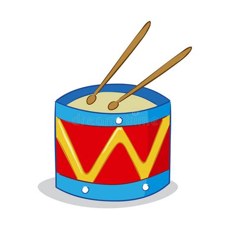 Drum cartoon stock vector. Illustration of circular, single - 39148491