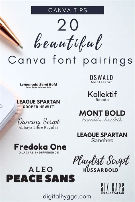 20 Canva Font Combinations For Your Logo Font Pairing Font